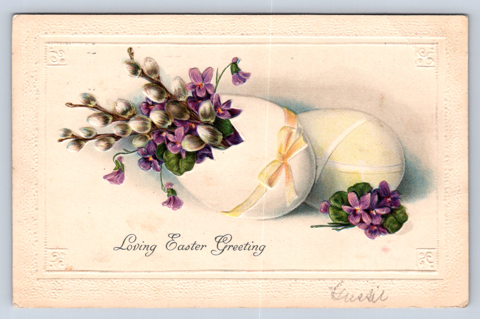 Vintage Postcard Easter Greetings Early 1900s 