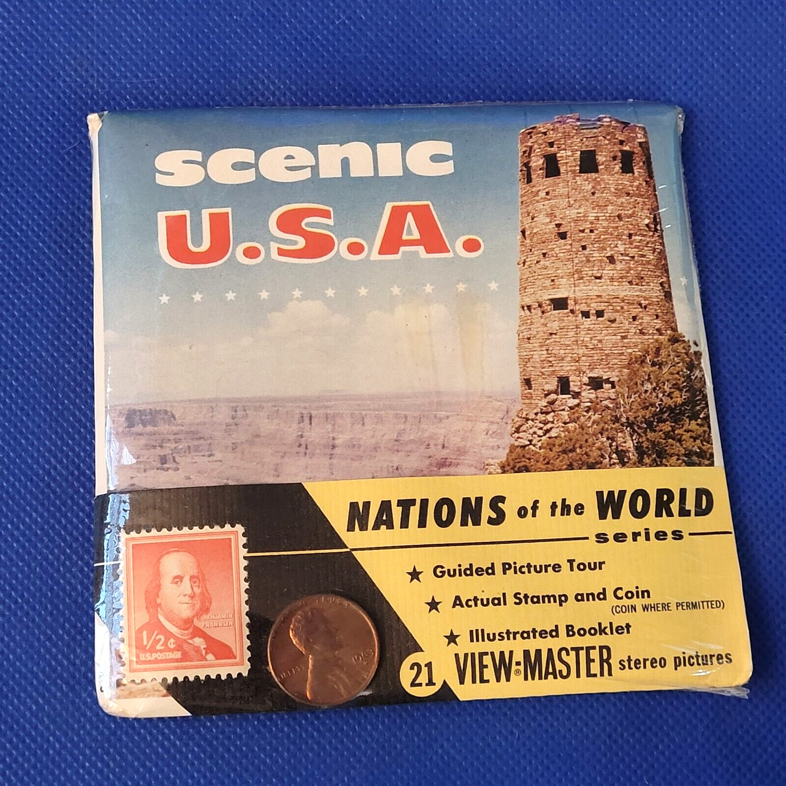 SEALED Sawyer\'s A996 Scenic USA United States Travel view-master 3 Reels Packet