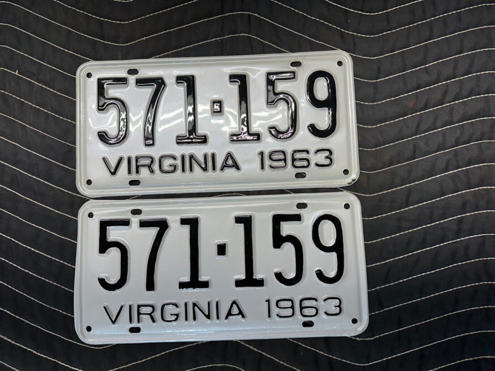 1963 Virginia License Plates in EXCELLENT condition and DMV clear 
