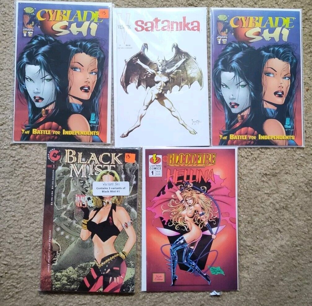 Cyblade Shi Santanika Hellina Black Mist Lot of 7 Super Comic Books