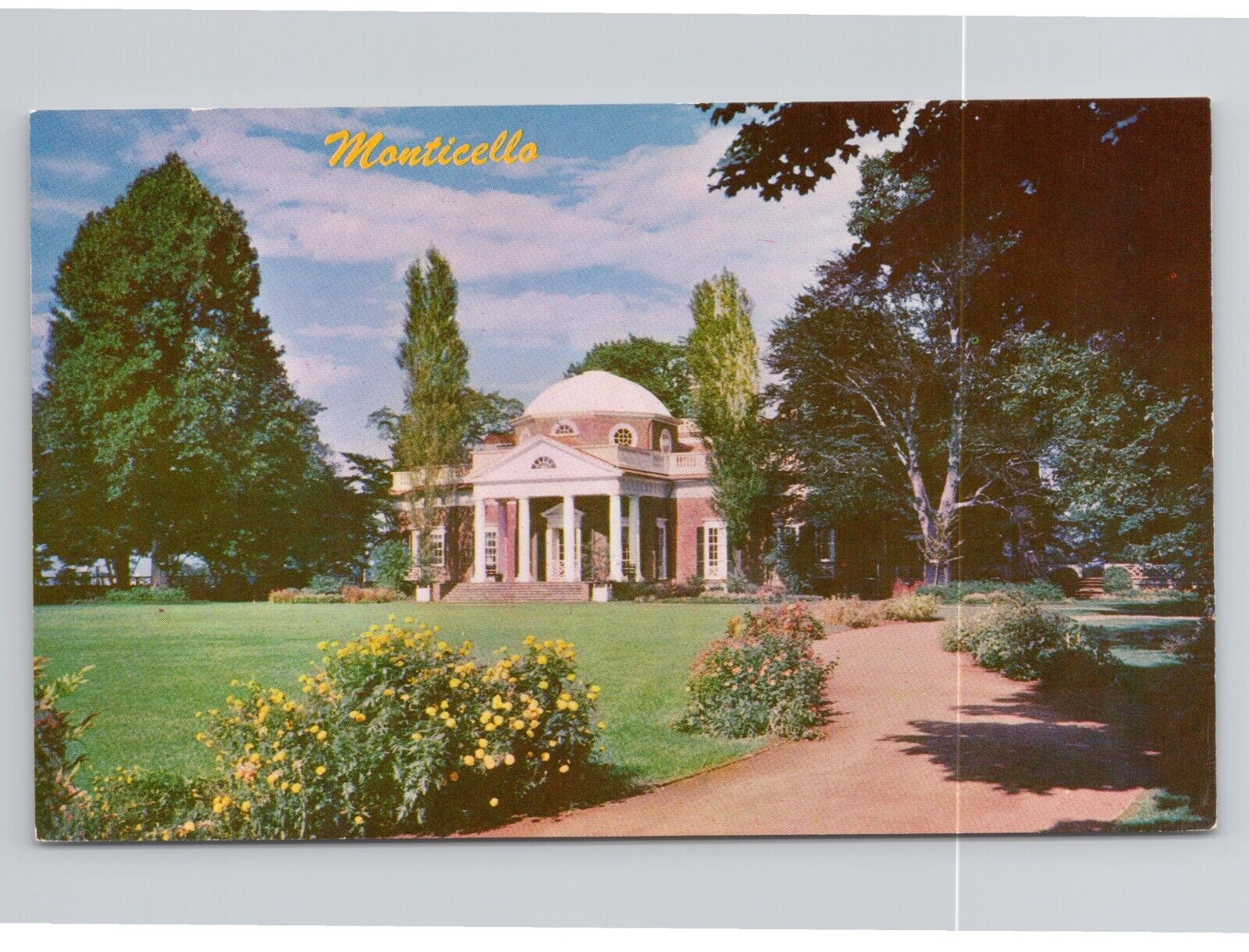 Monticello The Home of Thomas Jefferson Charlottesville Virginia Postcard 1806
