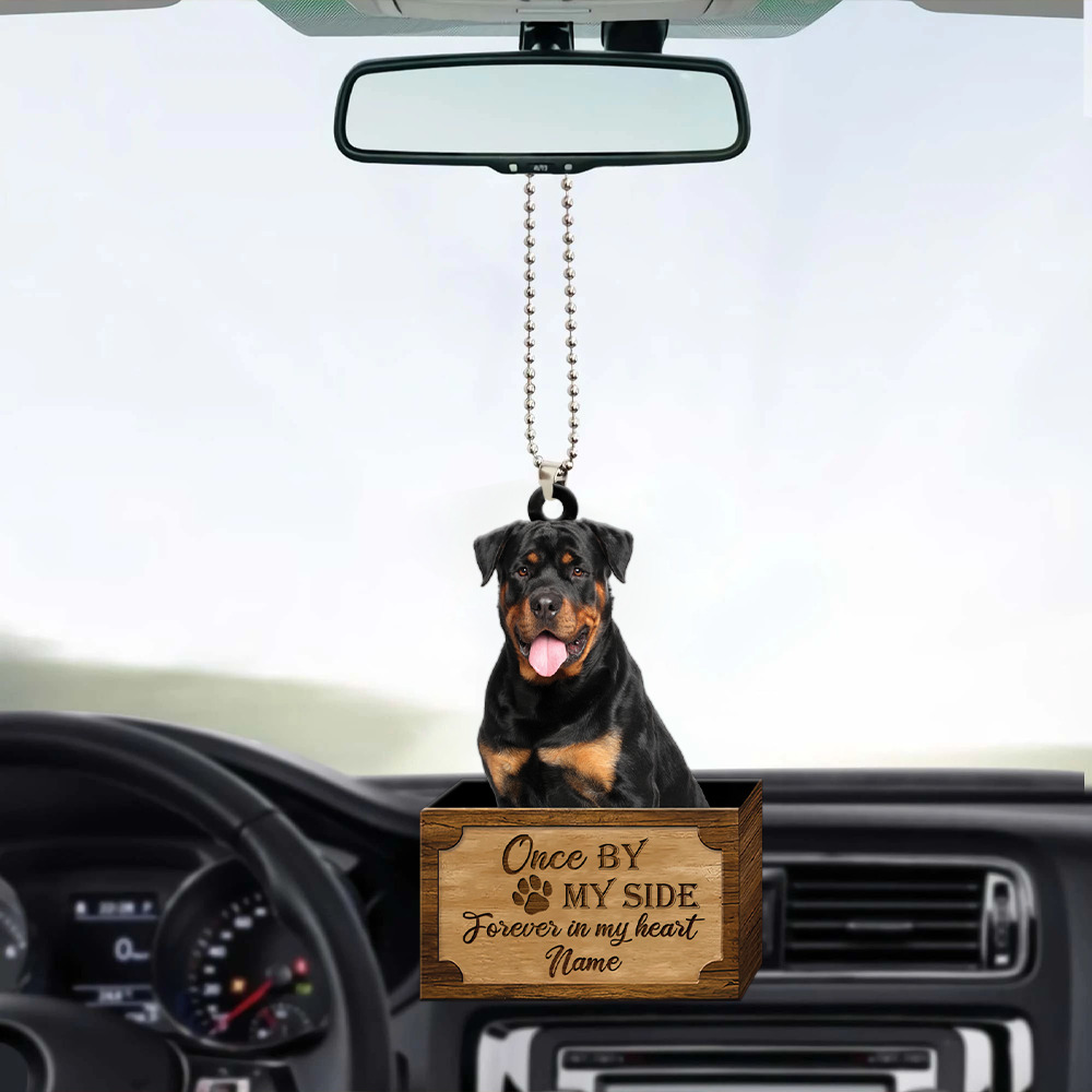 Personalized Rottweiler Dog Memorial Ornament, Rottweiler Dog Hanging Ornament