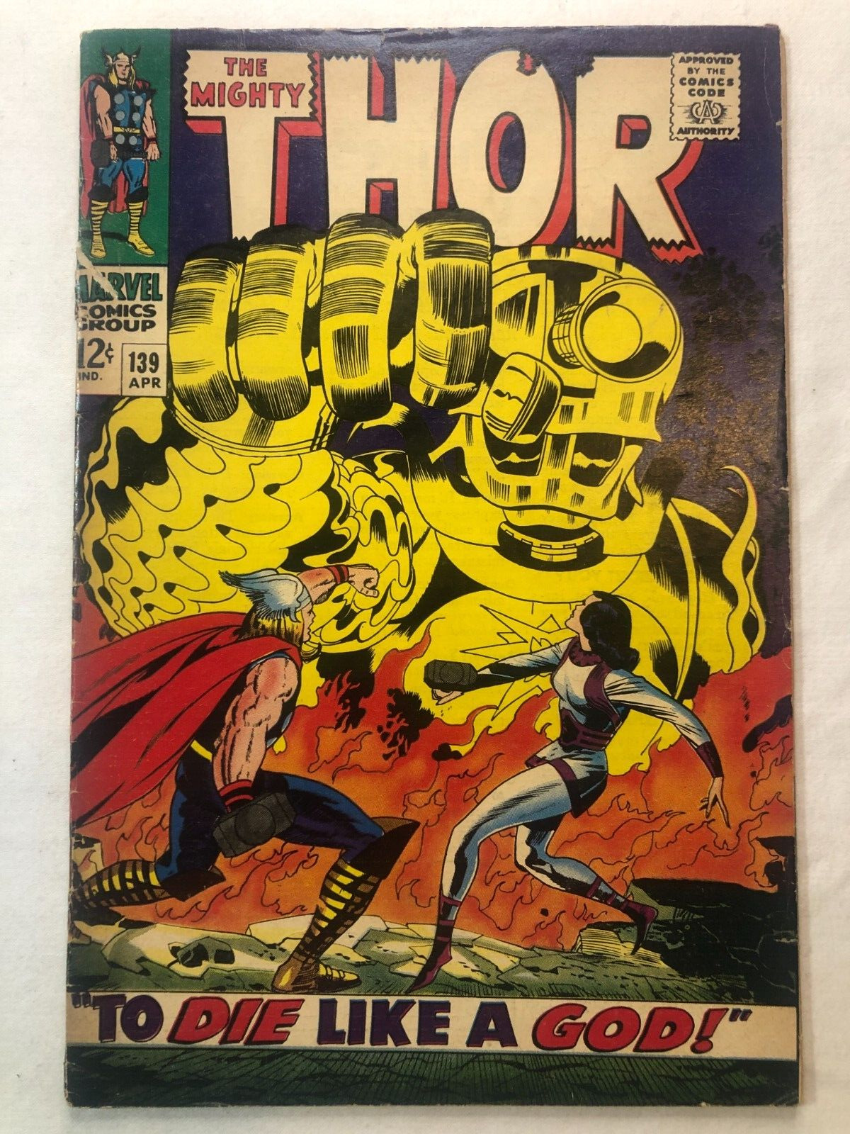 Mighty Thor #139 Marvel Comics April 1967 Vintage Silver Age Collectible Kirby