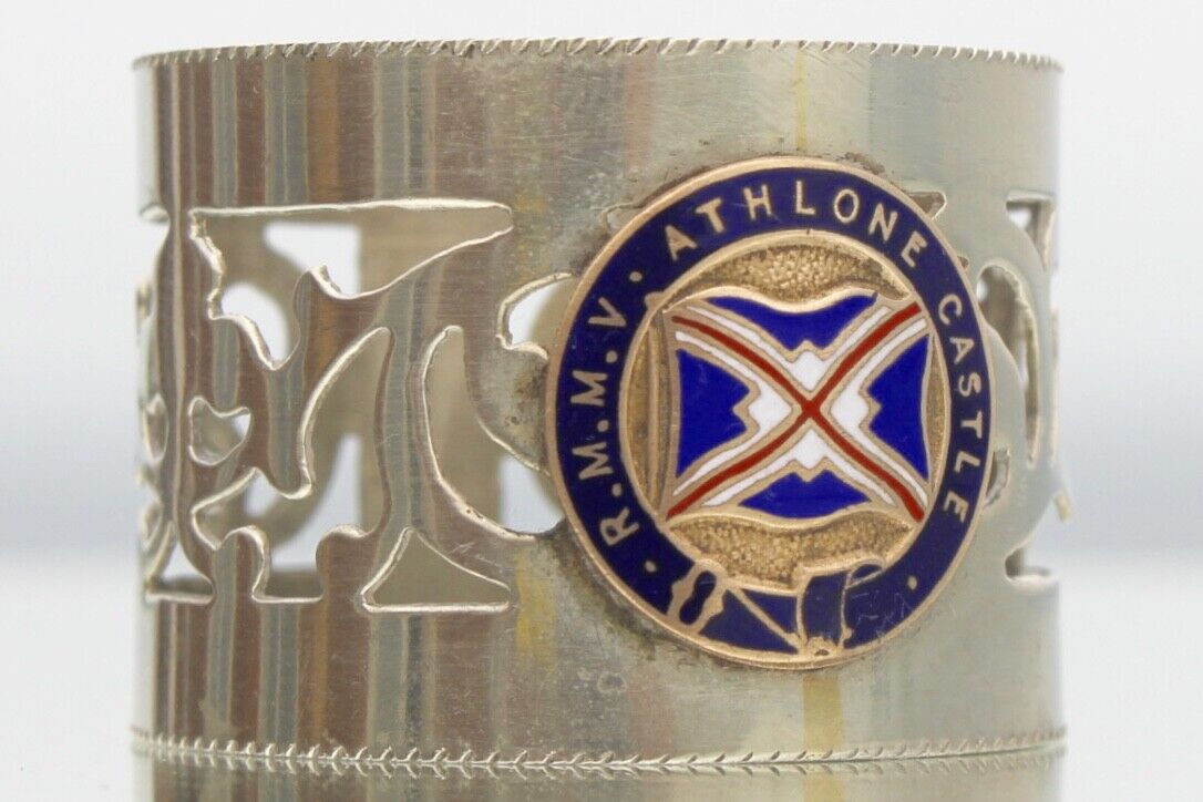 UNION CASTLE LINE RMMV ATHLONE CASTLE PURCHASED ONBOARD NAPKIN RING