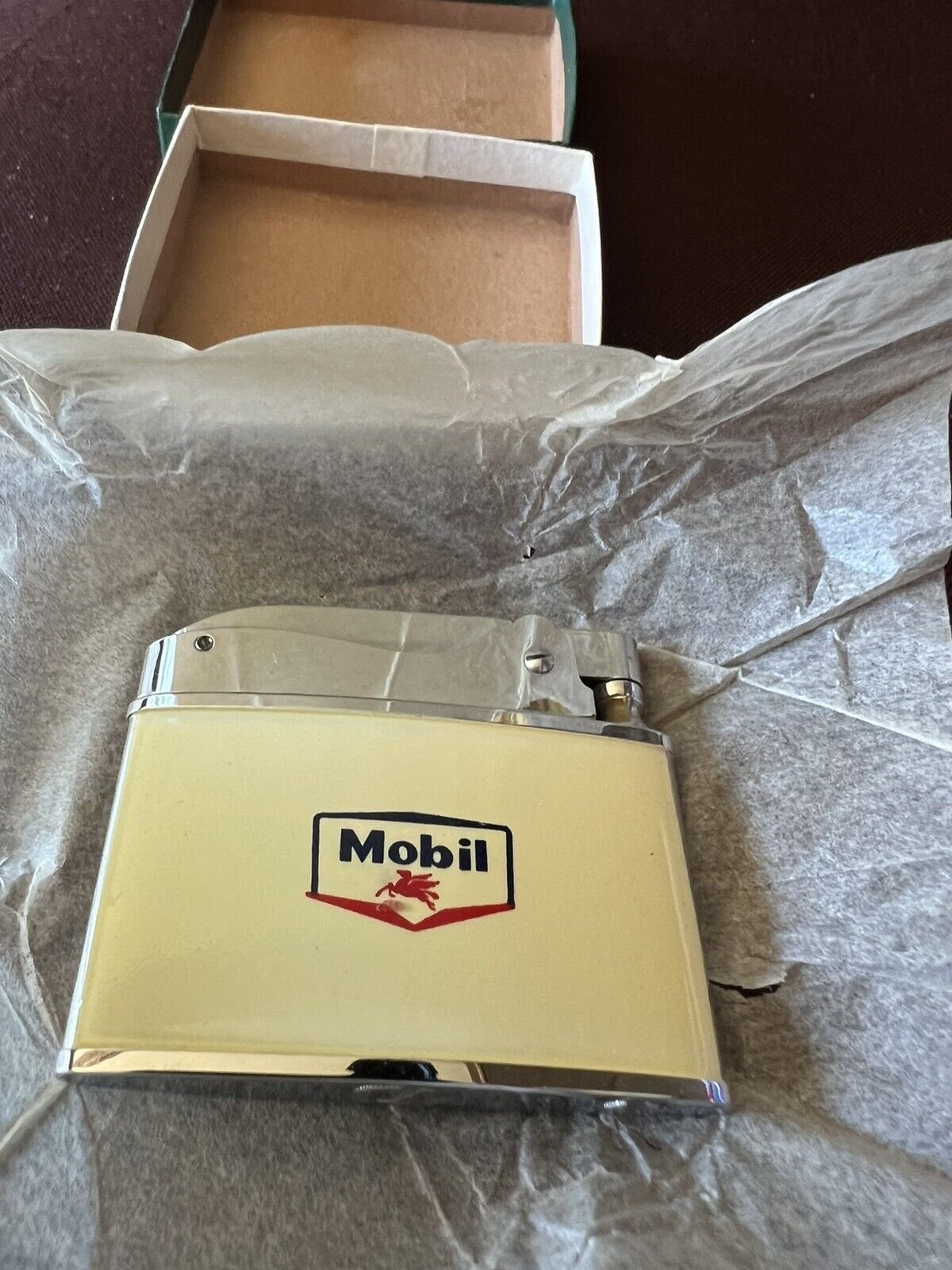 Vintage Mobil Oil Lighter - New Old Stock (NOS)