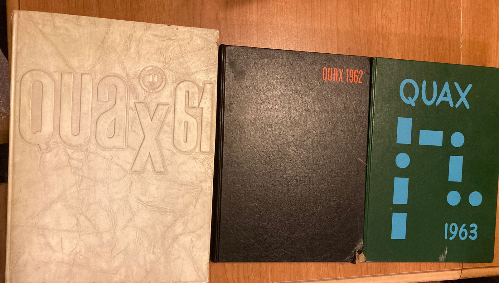 Lot of 3 - 1961, 1962, 1963 Drake University Quax Yearbook - used