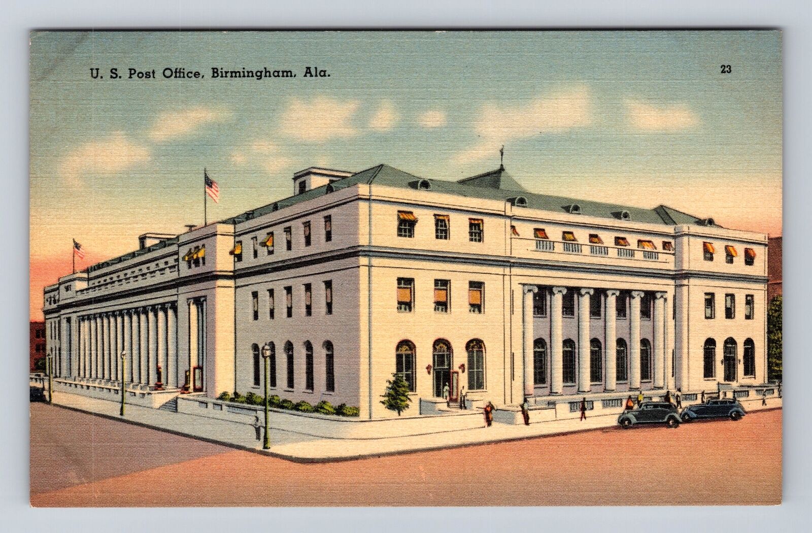 Birmingham AL-Alabama, United States Post Office, Antique, Vintage Postcard