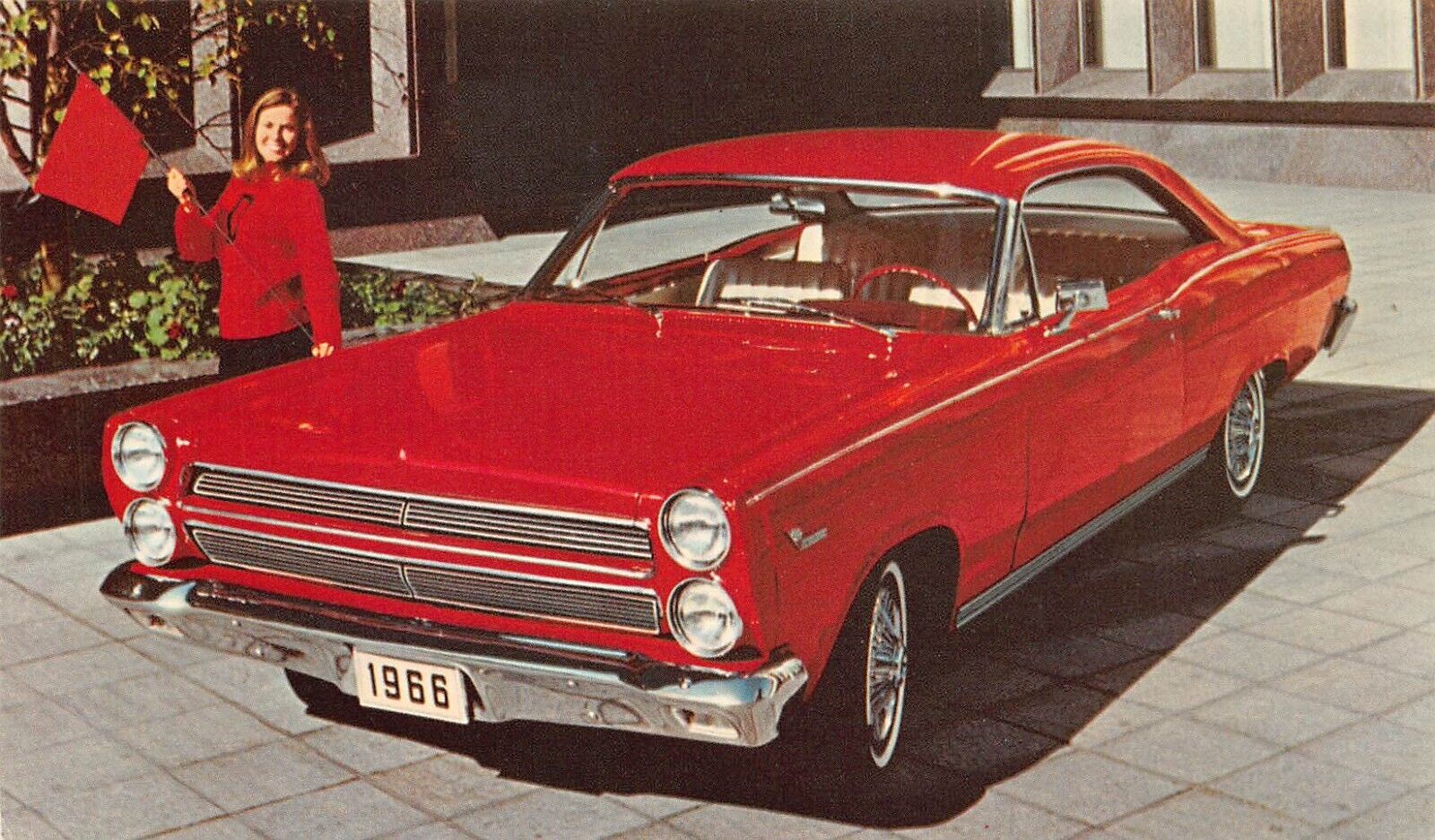 1966 MERCURY Comet Classic Car promotional specification card advertising Girl