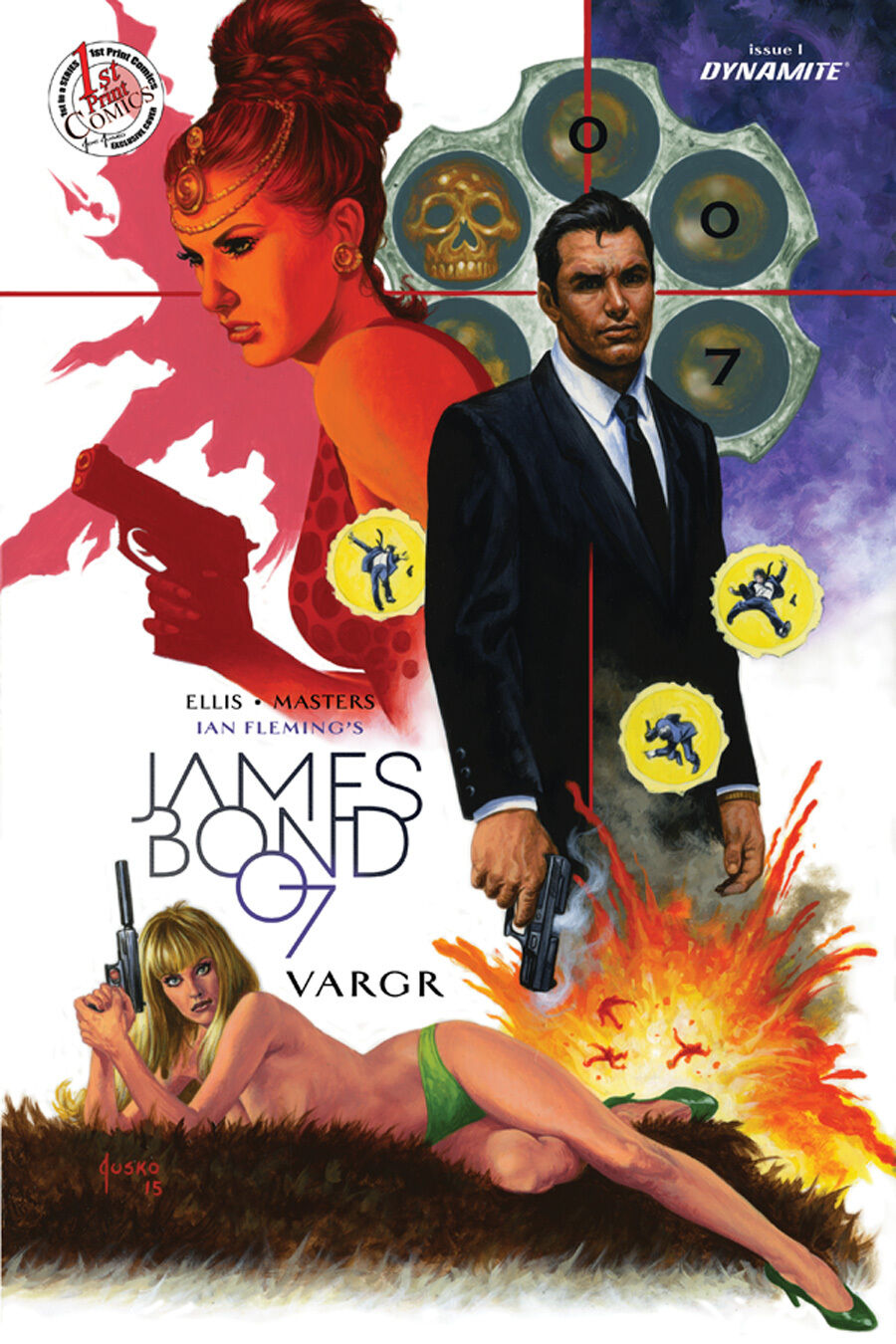 Dynamite James Bond (2015) #1 1st Print Comics Exclusives by Jusko BOTH VERSIONS
