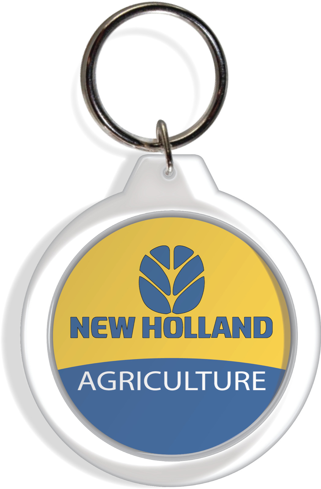 New Holland Agriculture Farm Garden Tractor Logo Keychain Keyring lawnmower Part