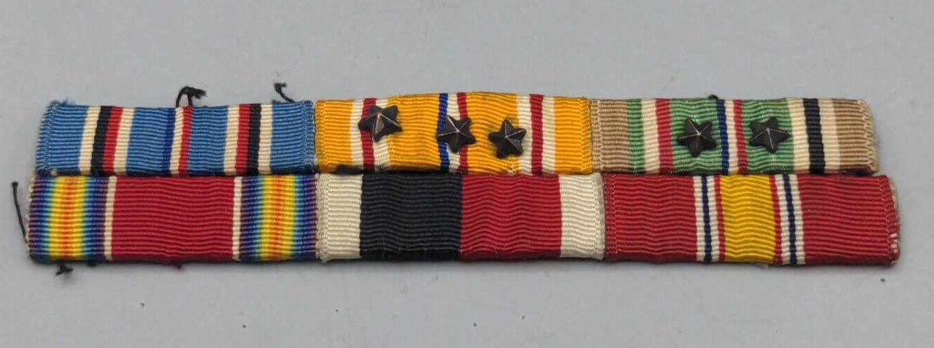 Post WWII/2 era US 6-ribbon bar with American Campaign, Asiatic-Pacific