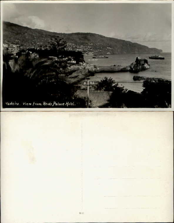 Madeira Portugal from Reids Palace Hotel ~ RPPC real photo ~ vintage postcard