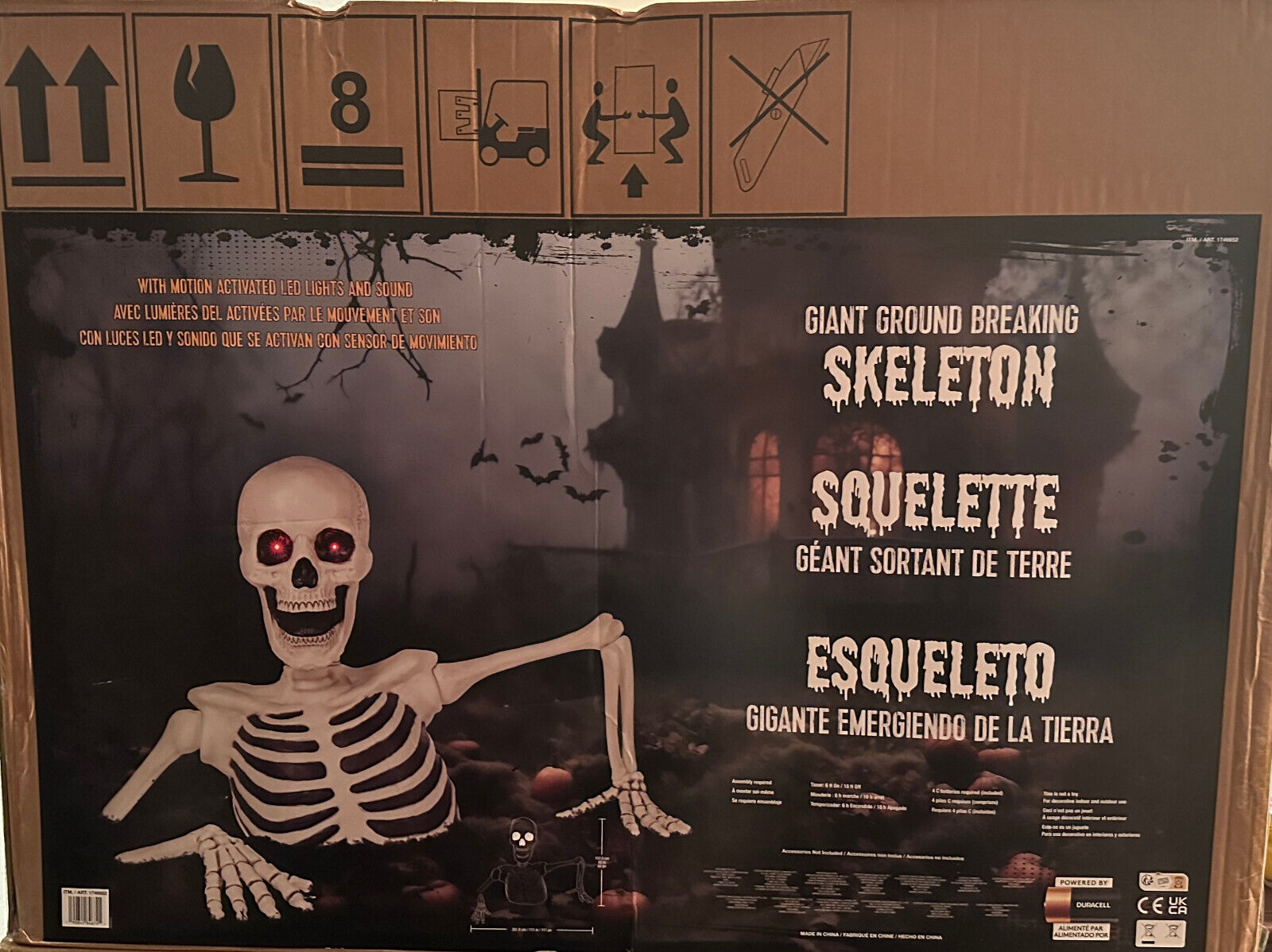 Costco 9.2\' Giant Ground Breaking Skeleton LED Halloween Brand New Ships Now