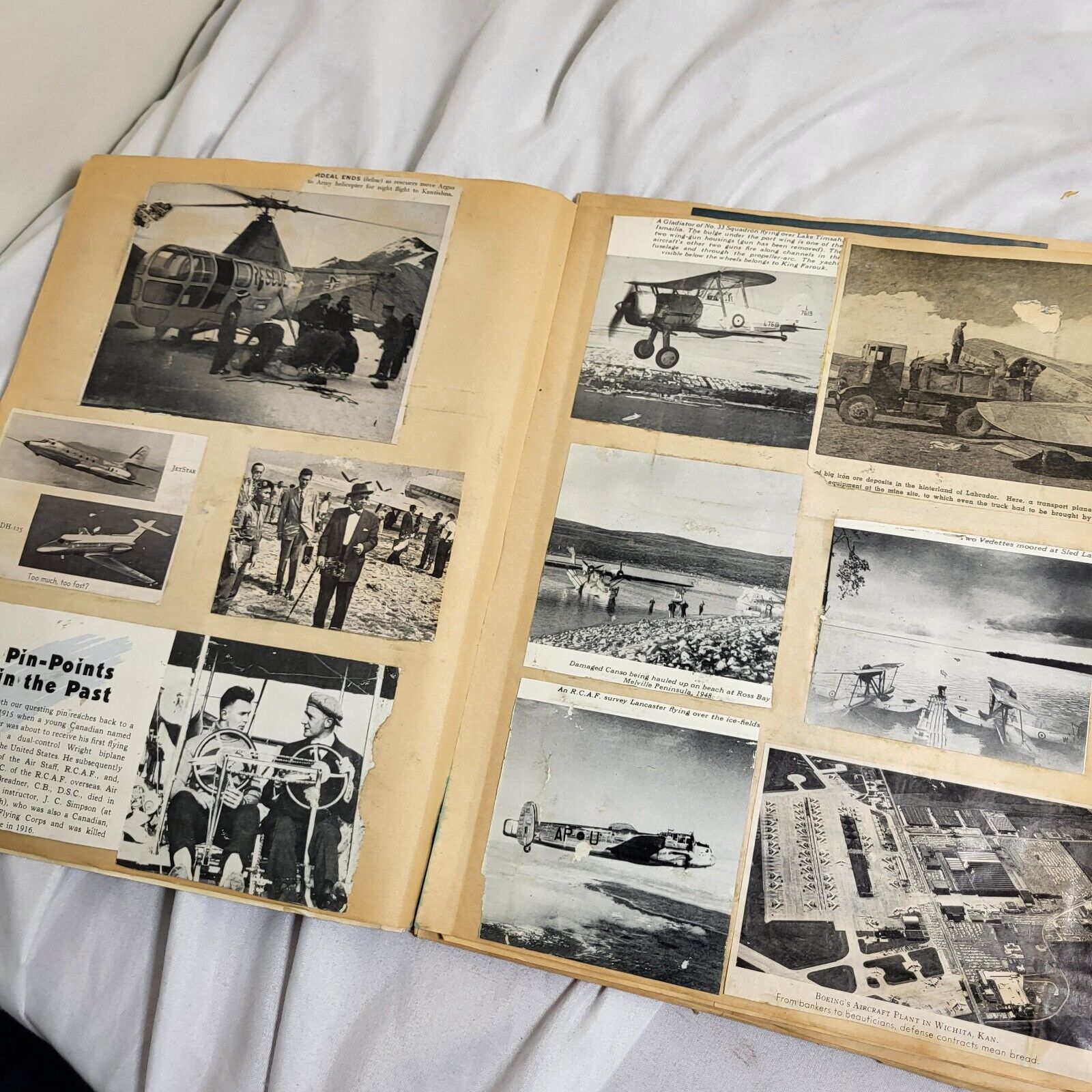 RCAF 1950's Airplane Scrapbook Military Planes Aircraft articles 1955 air cadets