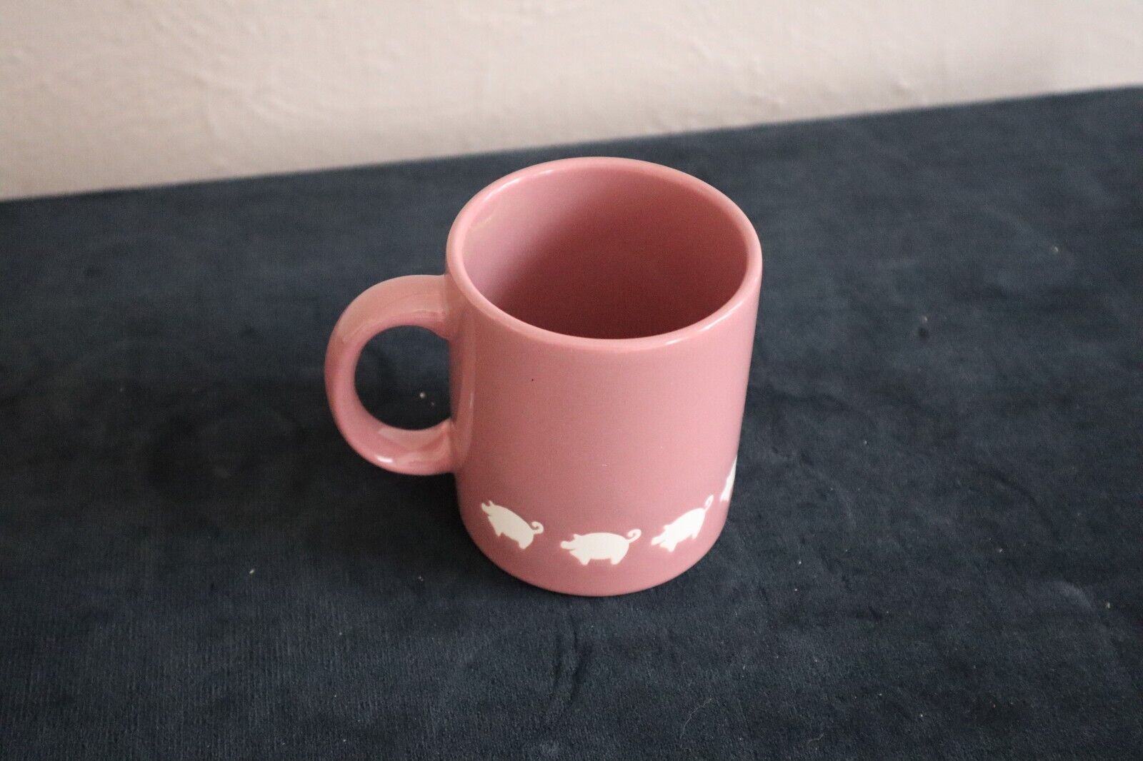 Vintage Waechtersbach Coffee Mug Cup West Germany Little Pigs Pink Mauve