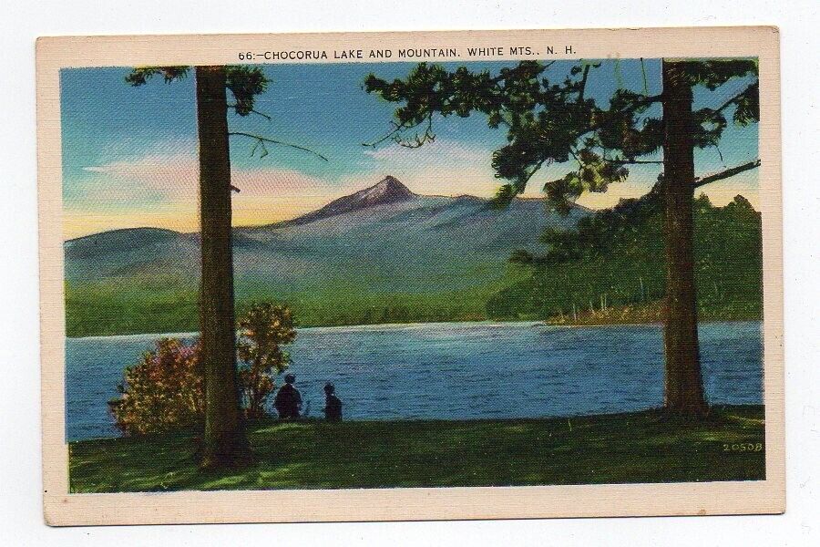WB Postcard, Chocorua Lake and Mountain, White Mountains, N.H.