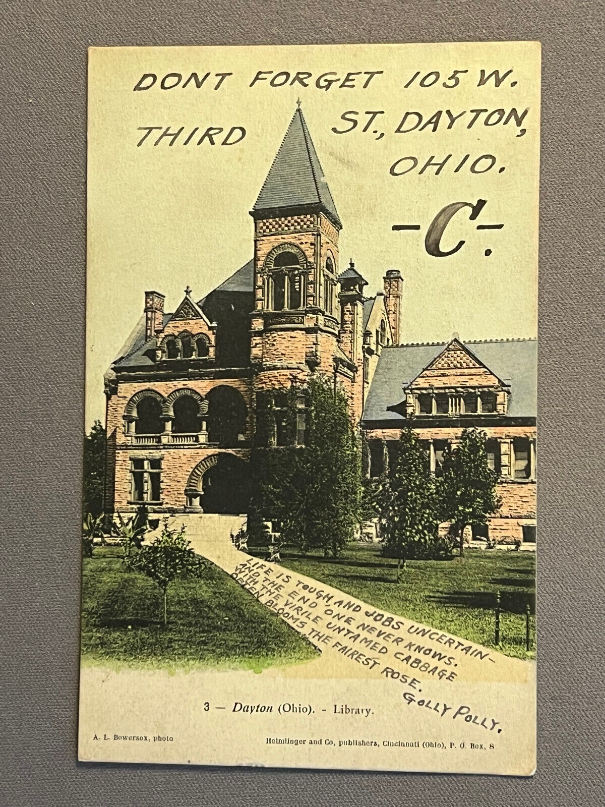 Ohio, OH, Dayton Library, PM 1905