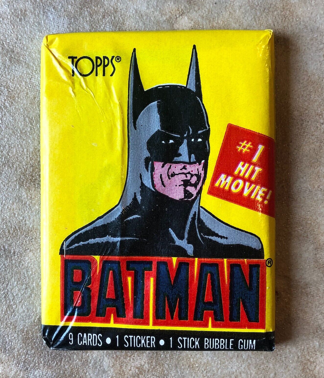 1 Pack of Batman vintage trading cards 1989 Topps