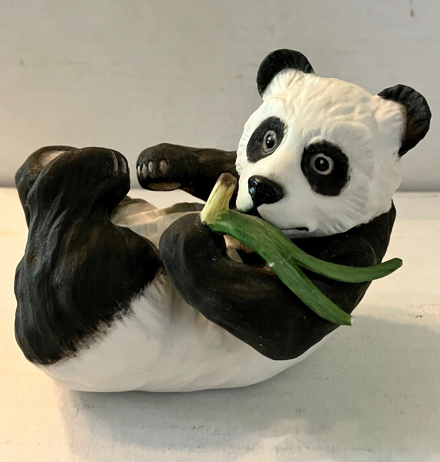 Boehm Panda Resting with Bamboo Porcelain Figurine 40238 Mint Condition