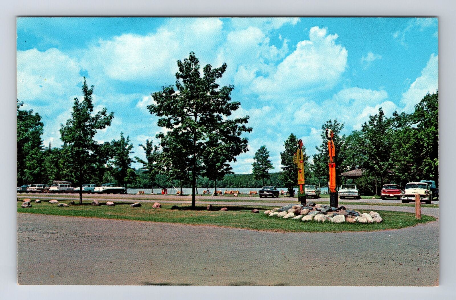 Iron River MI-Michigan, Entrance To Chicagon Lake, Antique, Vintage Postcard
