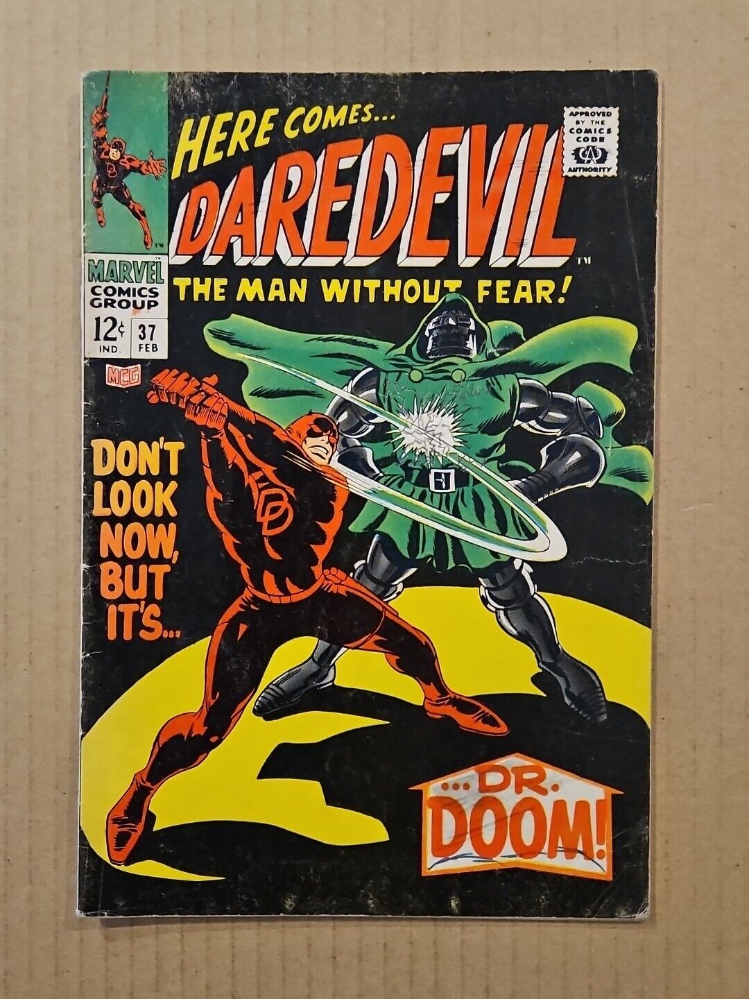 Daredevil #37 Doctor Doom Classic cover Marvel 1968 VG