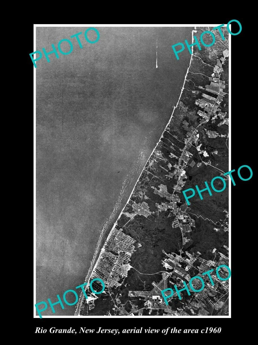 OLD 8x6 HISTORIC PHOTO OF RIO GRANDE NEW JERSEY AERIAL VIEW OF THE AREA c1960