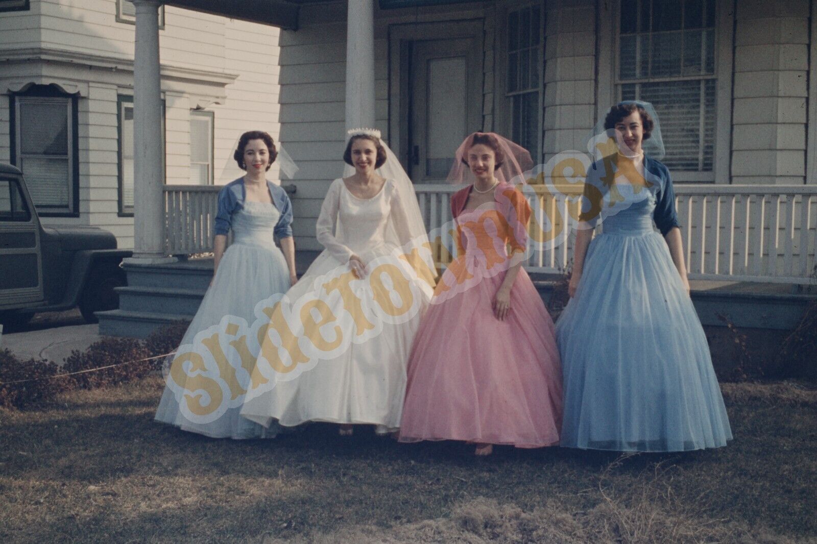Vtg 1956 Slide Bride & Bridesmaids X1P155
