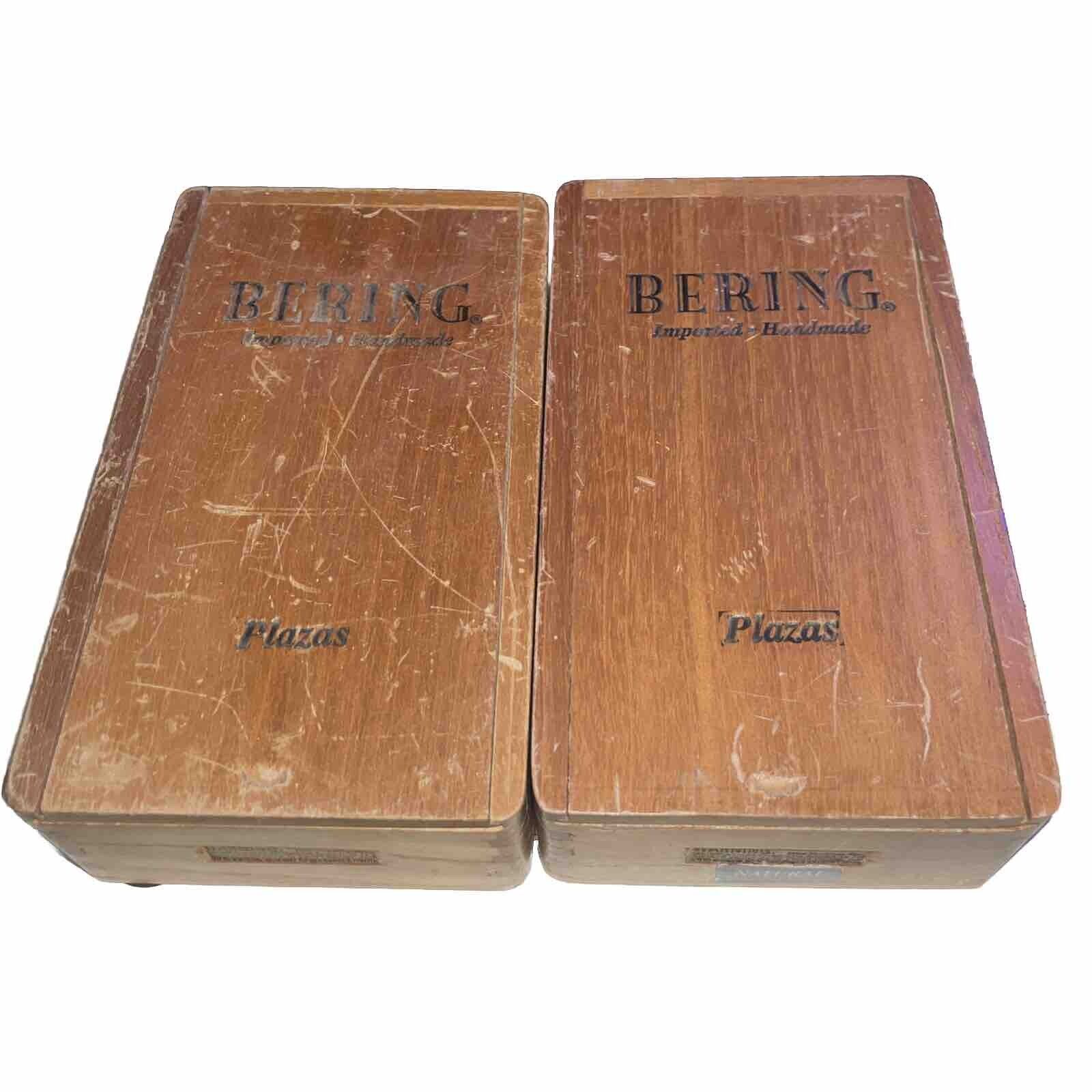 Vintage Handmade Wooden Bering Cigar Slide Box In Rare Condition
