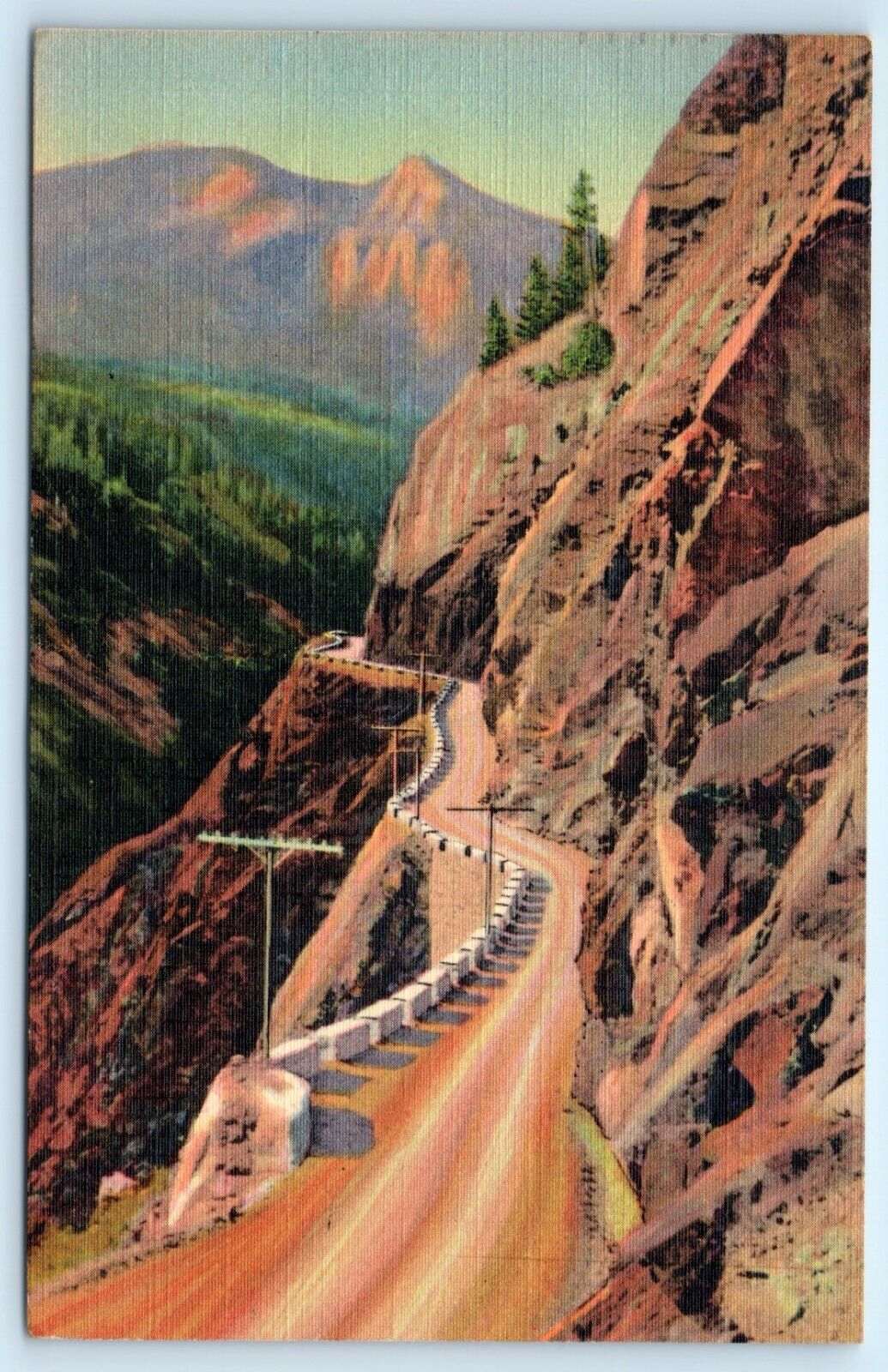 POSTCARD Uncompahgre Gorge and Million Dollar Highway Colorado Ouray Silverton