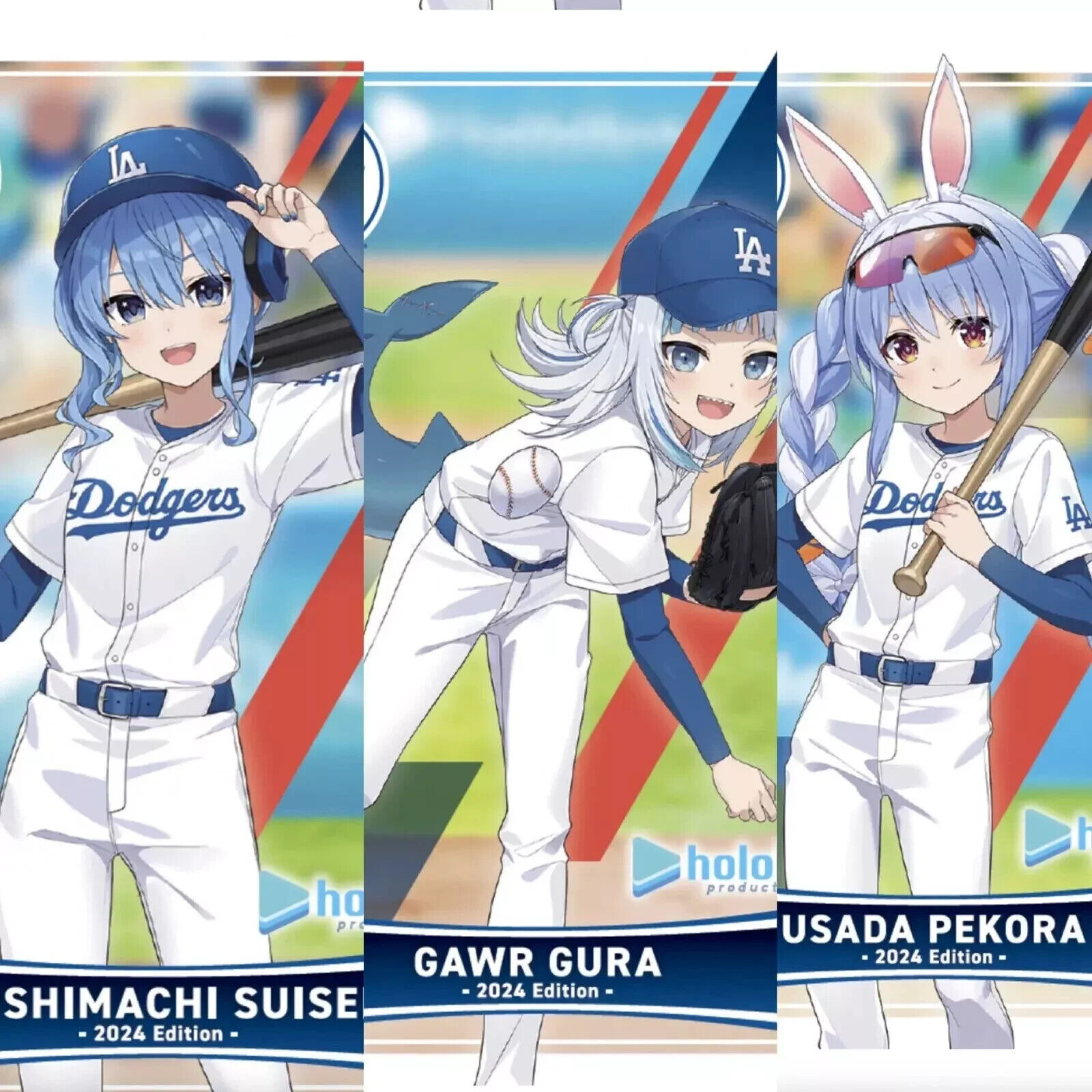 Hololive Dodgers Cards (pack of 3) - MINT Collectors Limited Edition