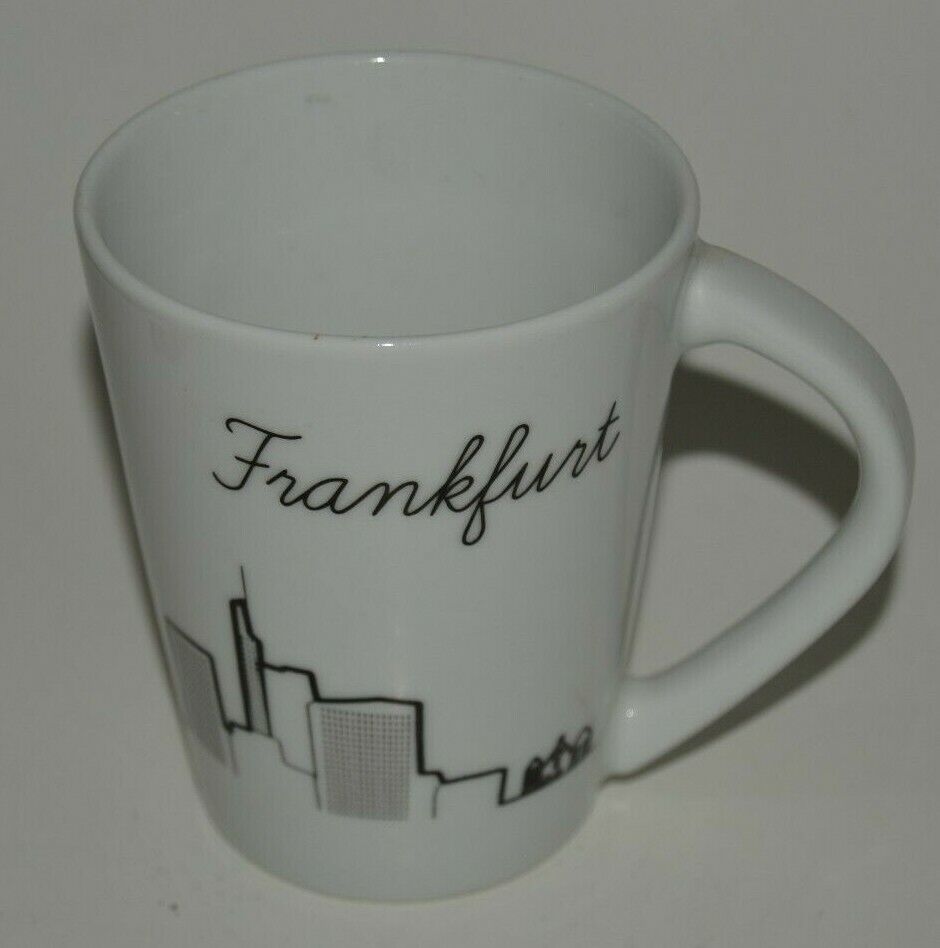 Nice Vintage FRANKFURT Germany Skyline City Unique Coffee Mug Rare MINTY