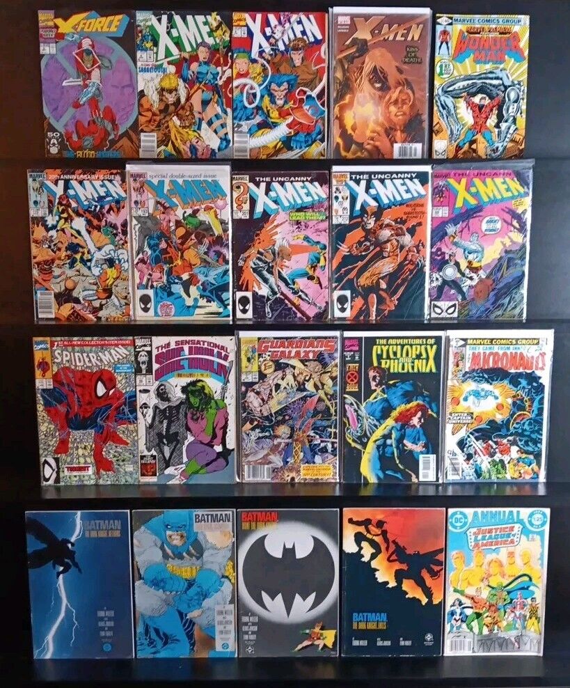 Low Grade X-Men Key Lot Uncanny 201, 212, X-Men 4, 185 Batman Dark Knight  G/VG