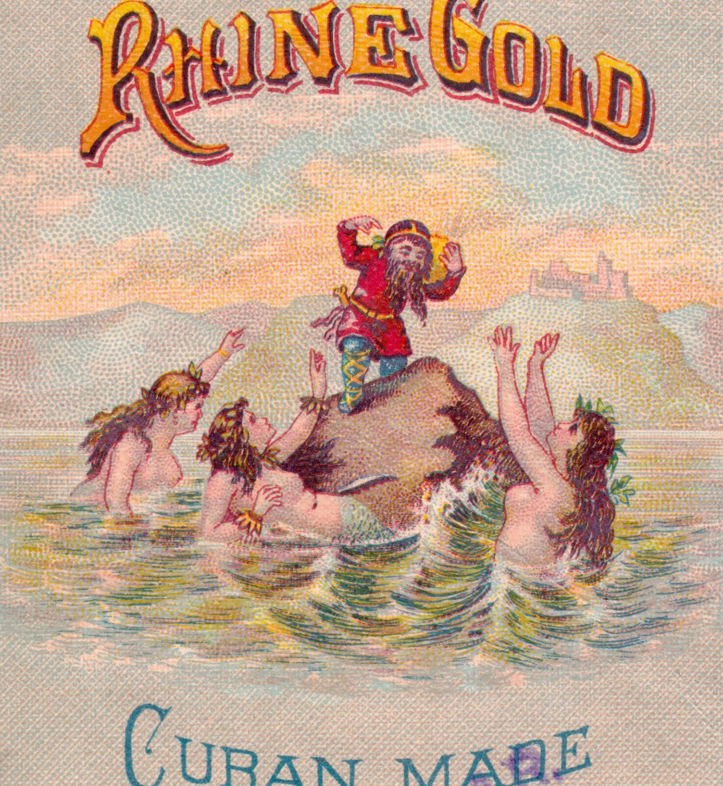 Mermaid NY Cuban Havana Cigar 19th Century Tobacco Rhine Gold Gnome Trade Card
