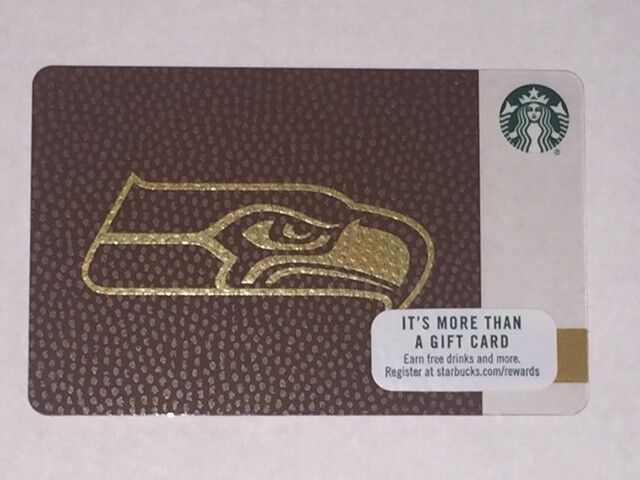 Starbucks Card 2017 SEATTLE SEAHAWKS Ltd Edn w/ NFL Hologram - NEW Unused MINT