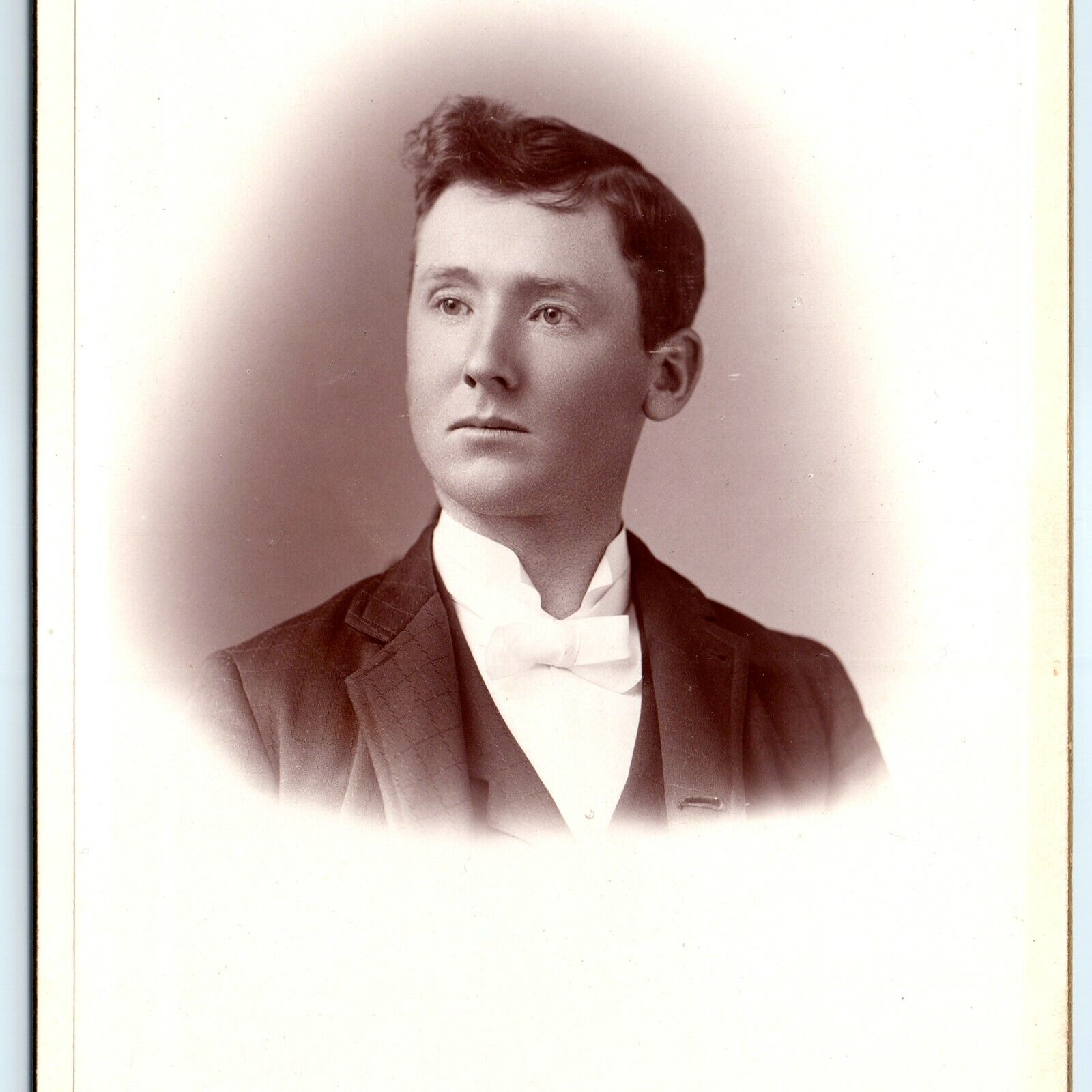 c1890s Sparta, Wis. Young Man Cabinet Card Photo Antique Richardson Foster B2