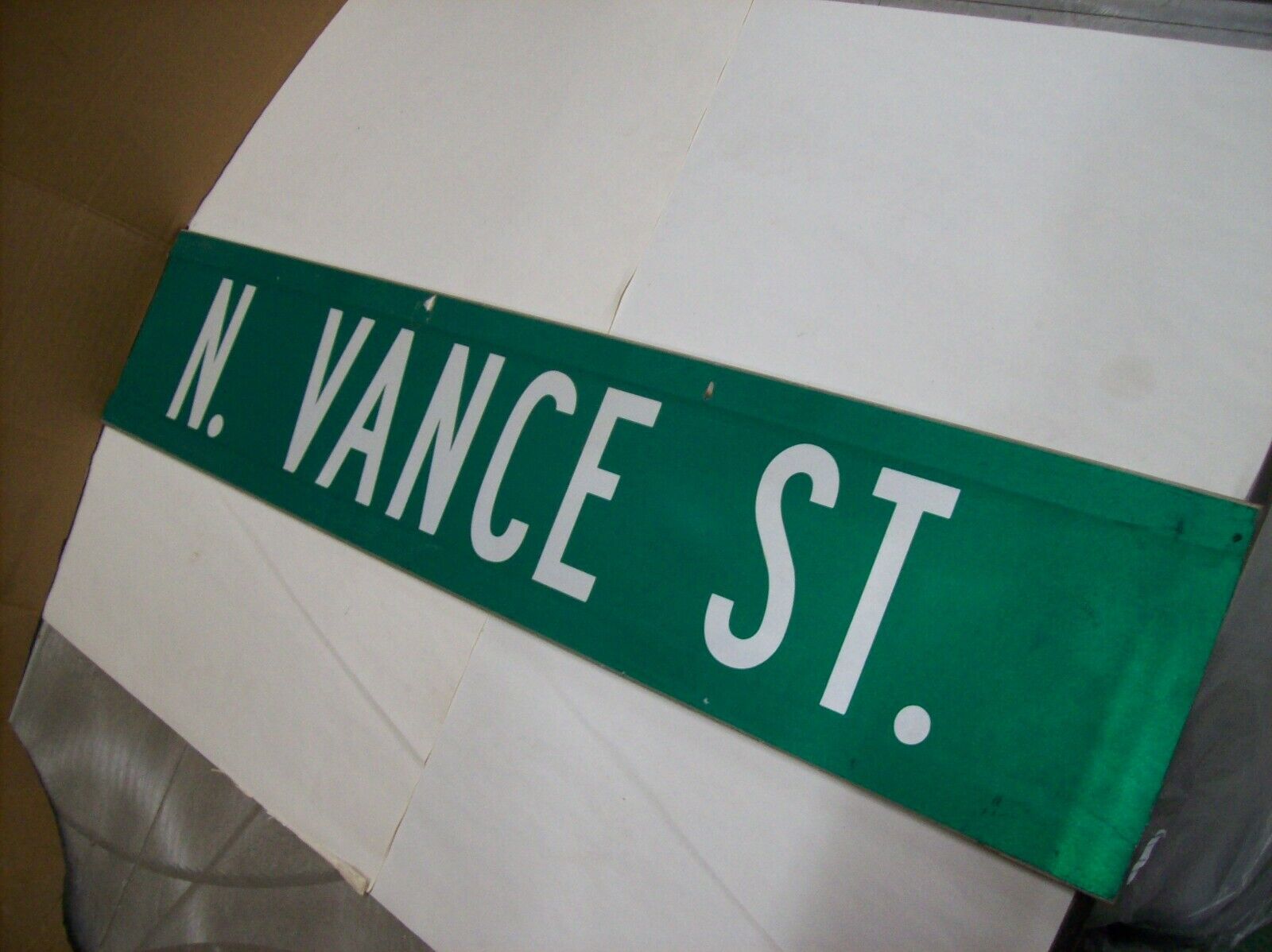 Genuine Authentic NEW Street Sign - N. VANCE ST.