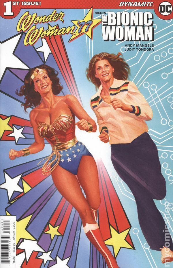 Wonder Woman '77 Meets the Bionic Woman 1B VF 2016 Stock Image