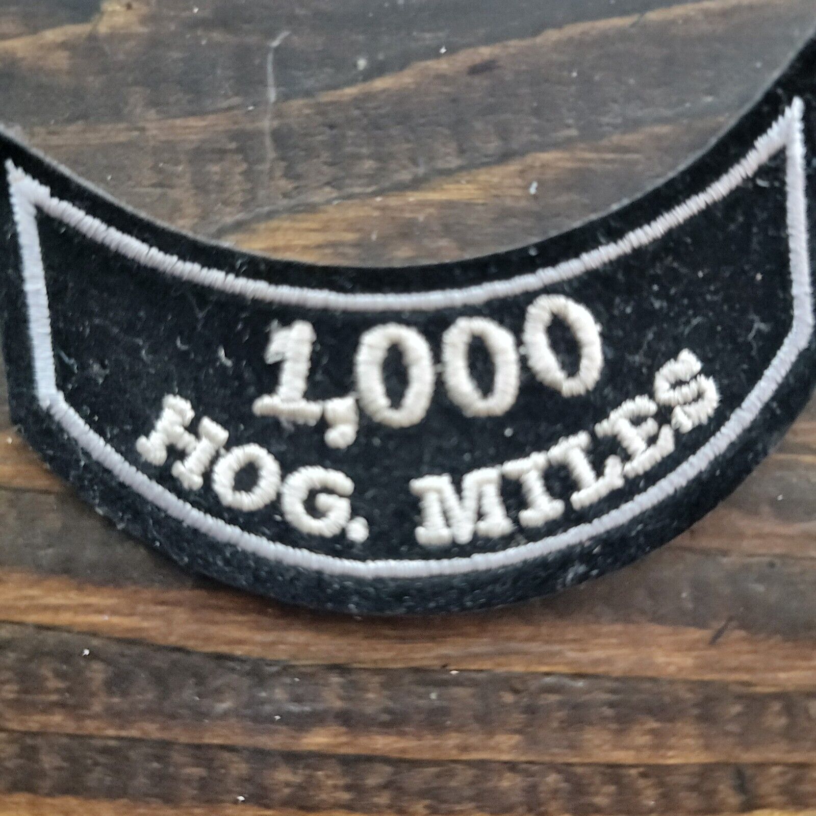 HARLEY-DAVIDSON OWNERS GROUP  HOG Mileage 1,000 MILES VEST JACKET PATCH Rocker