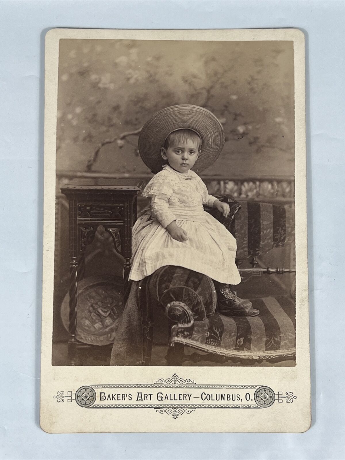 Columbus Ohio 1800’s Cabinet Card Photo Child Howard Boy 1800’s Card Photo Baker