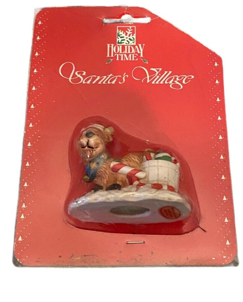 Vintage 1993 Holiday Time Christmas  Village Reindeer Figurine RARE