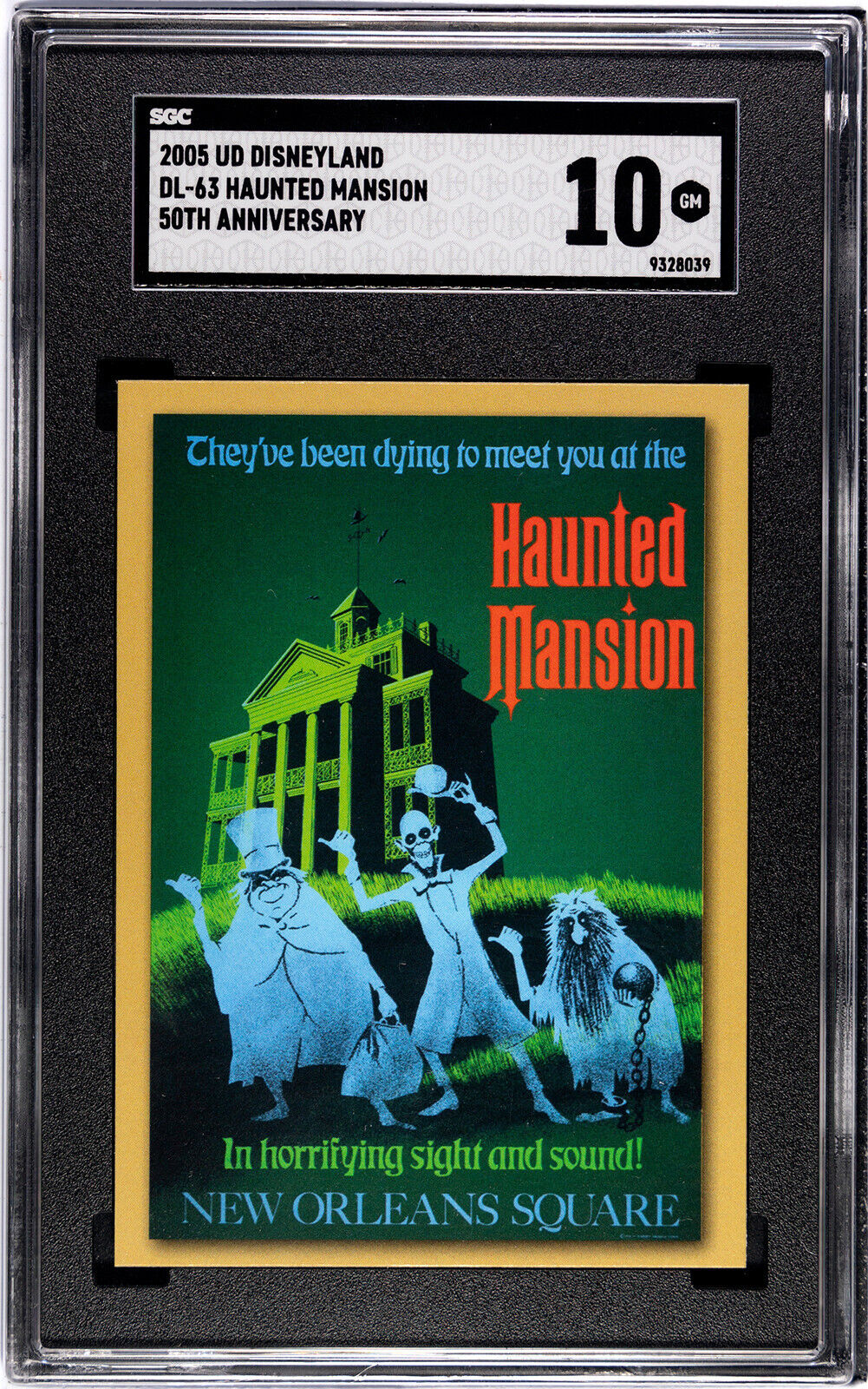 2005 Upper Deck Disneyland 50th Haunted Mansion Poster DL63 | SGC 10 Gem Mint