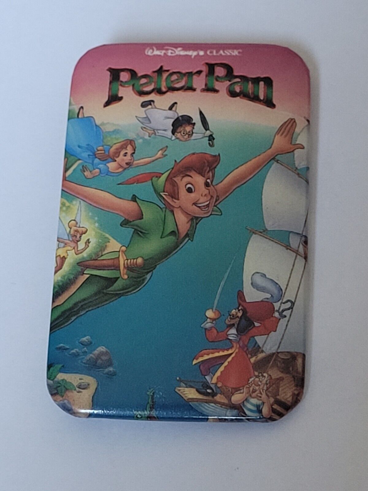 Walt Disney\'s Classic Peter Pan Pinback Button Rectangular