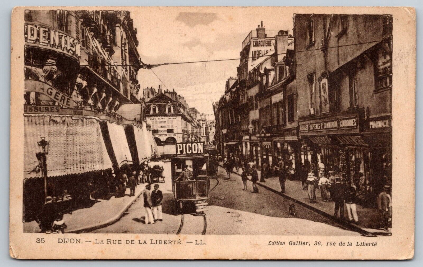 Dijon Liberty Road Street La Rue De La Liberte\'  France Postcard