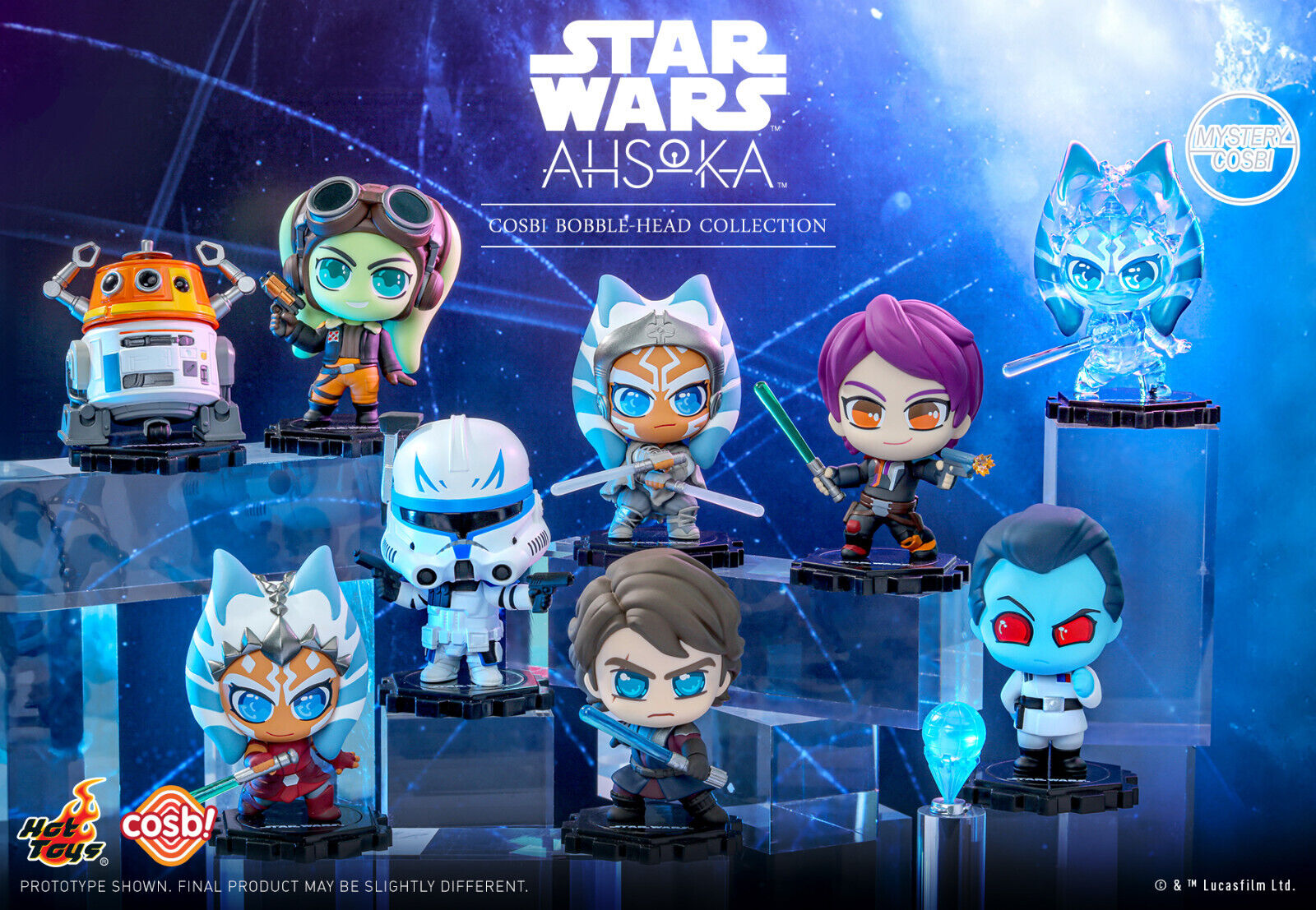 IN STOCK Hot Toys Cosbi Collection CBX160 Star Wars Ahsoka Set Of 8 Pcs