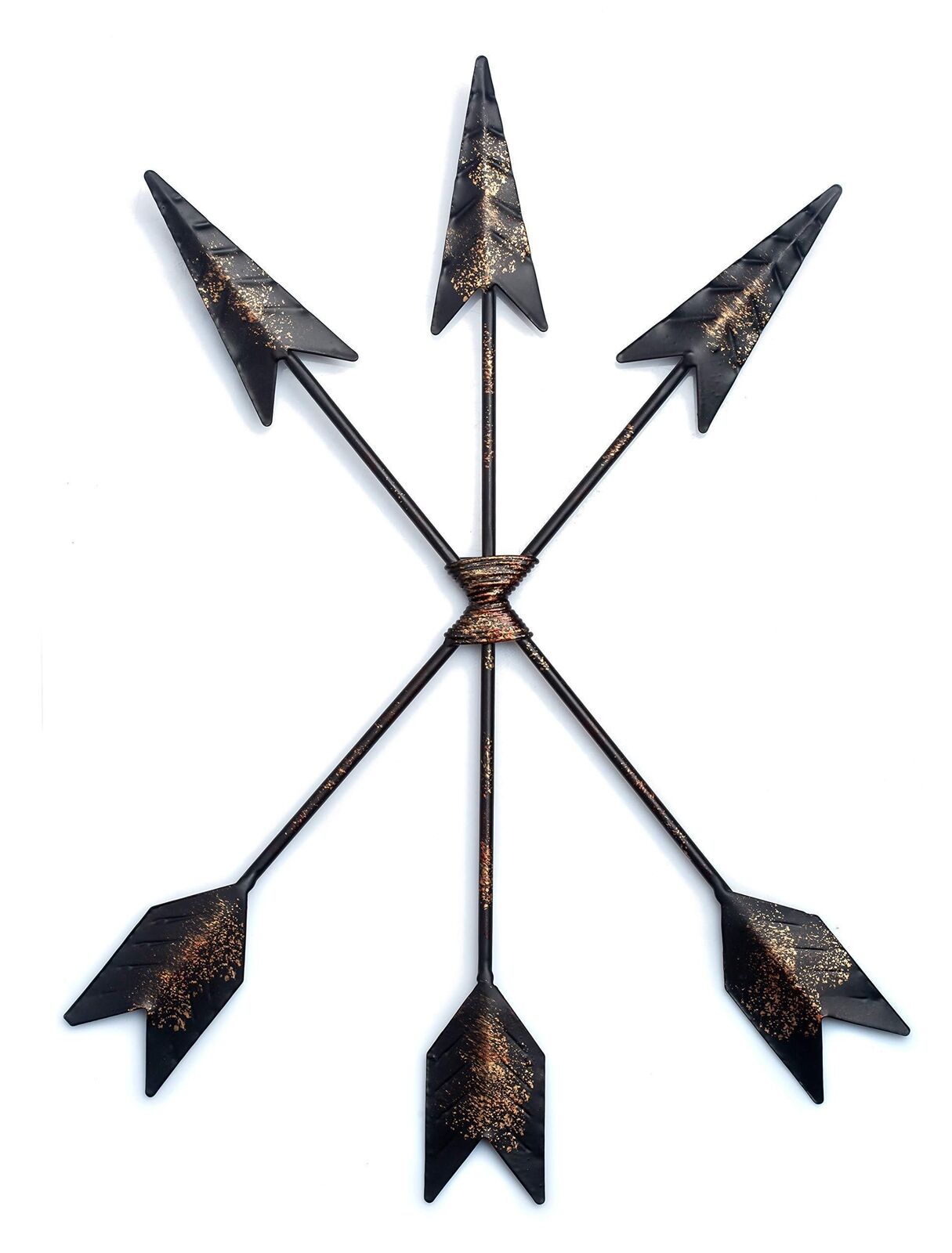 Iron Arrow Wall Decor Hanging Native American Arrow Decor with Sprinkles of Gold