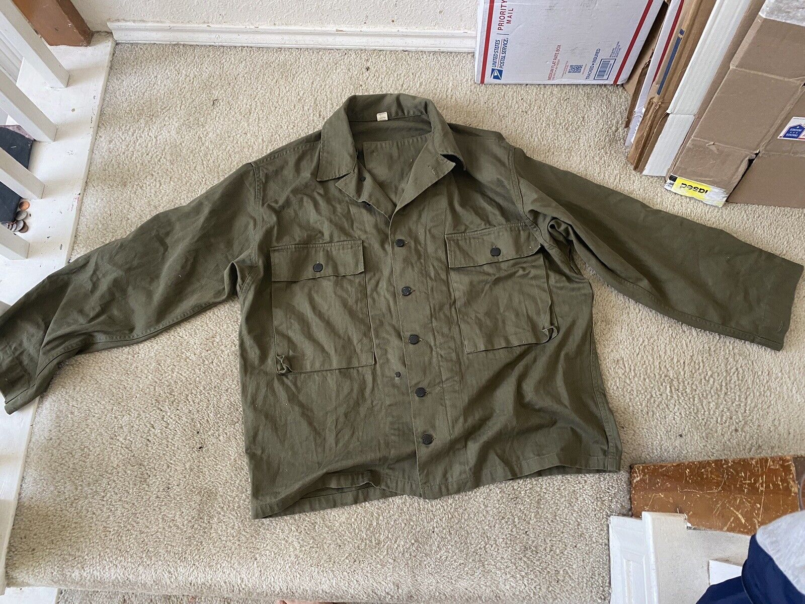 ATF HBT Dark Shade Jacket Army  Size 44 Large WW2 Repro