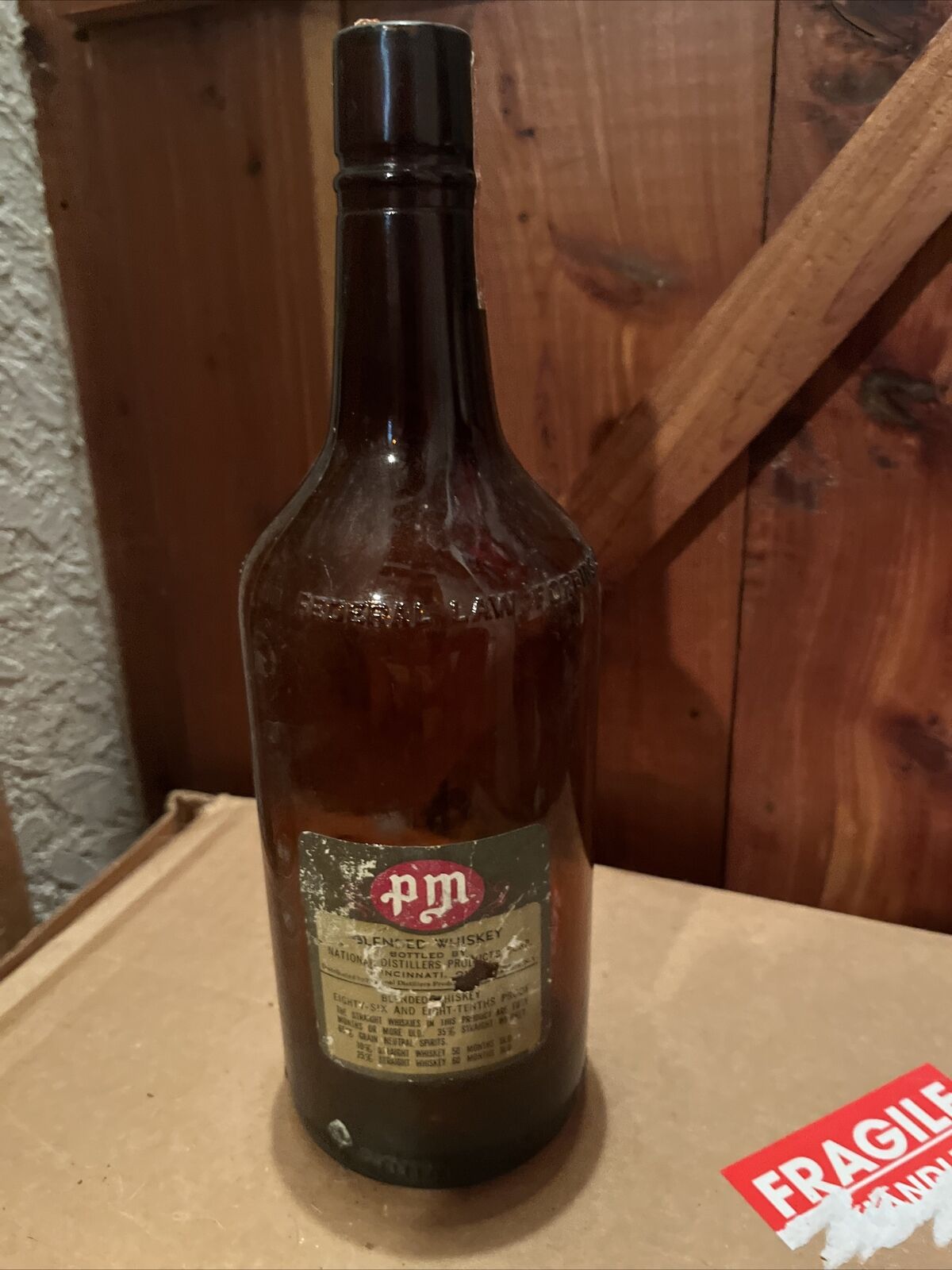 Vintage PM Blended Whiskey Bottle 1946 #2