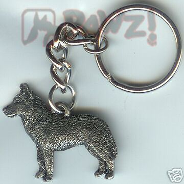 SIBERIAN HUSKY Dog Pewter Keychain Key Chain Ring NEW