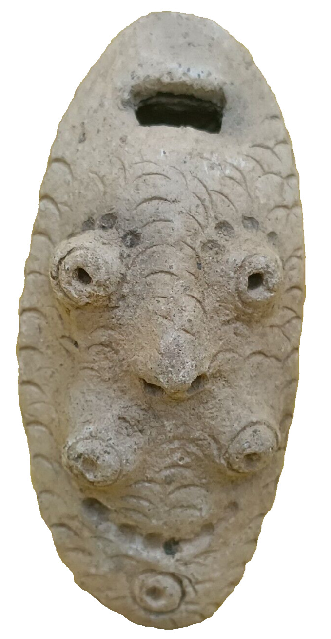 antique ceramic whistle, Ornament Trypillia culture 5400 and 2750 BC