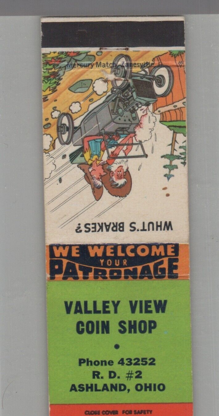 Matchbook Cover - Valley View Coin Shop Ashland, OH